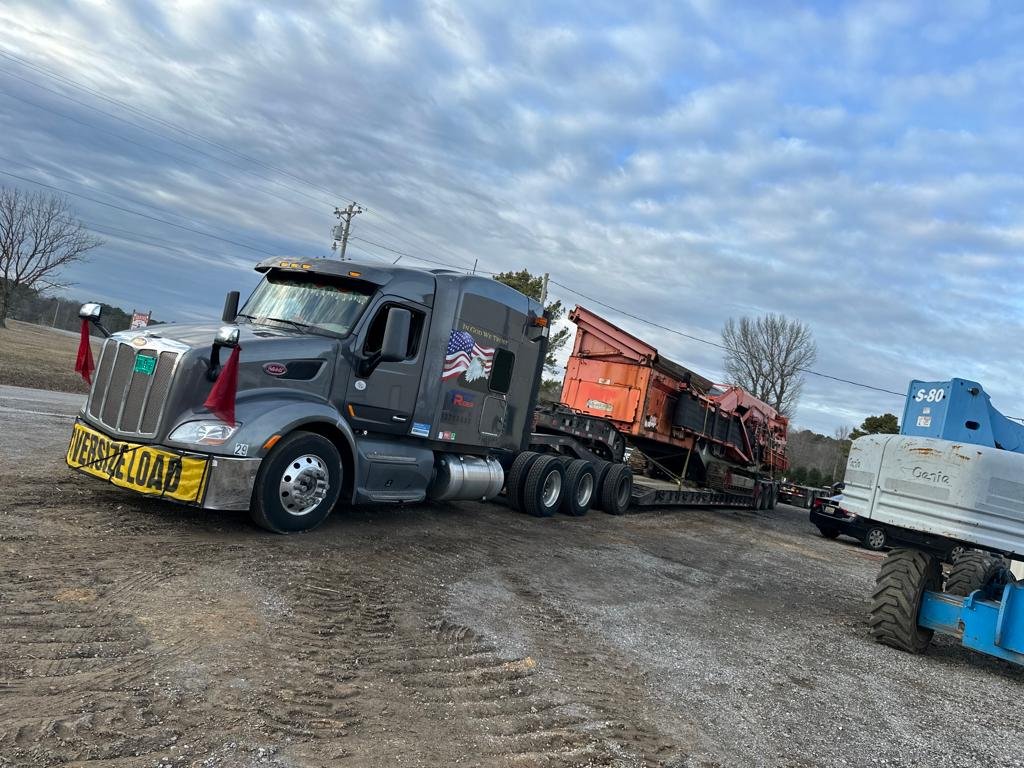 Truck with a heavy load