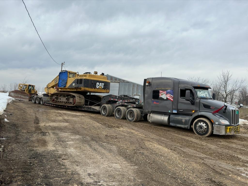 Truck with a heavy load
