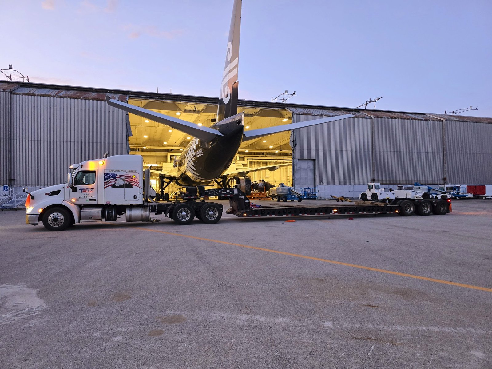 Truck with a heavy load