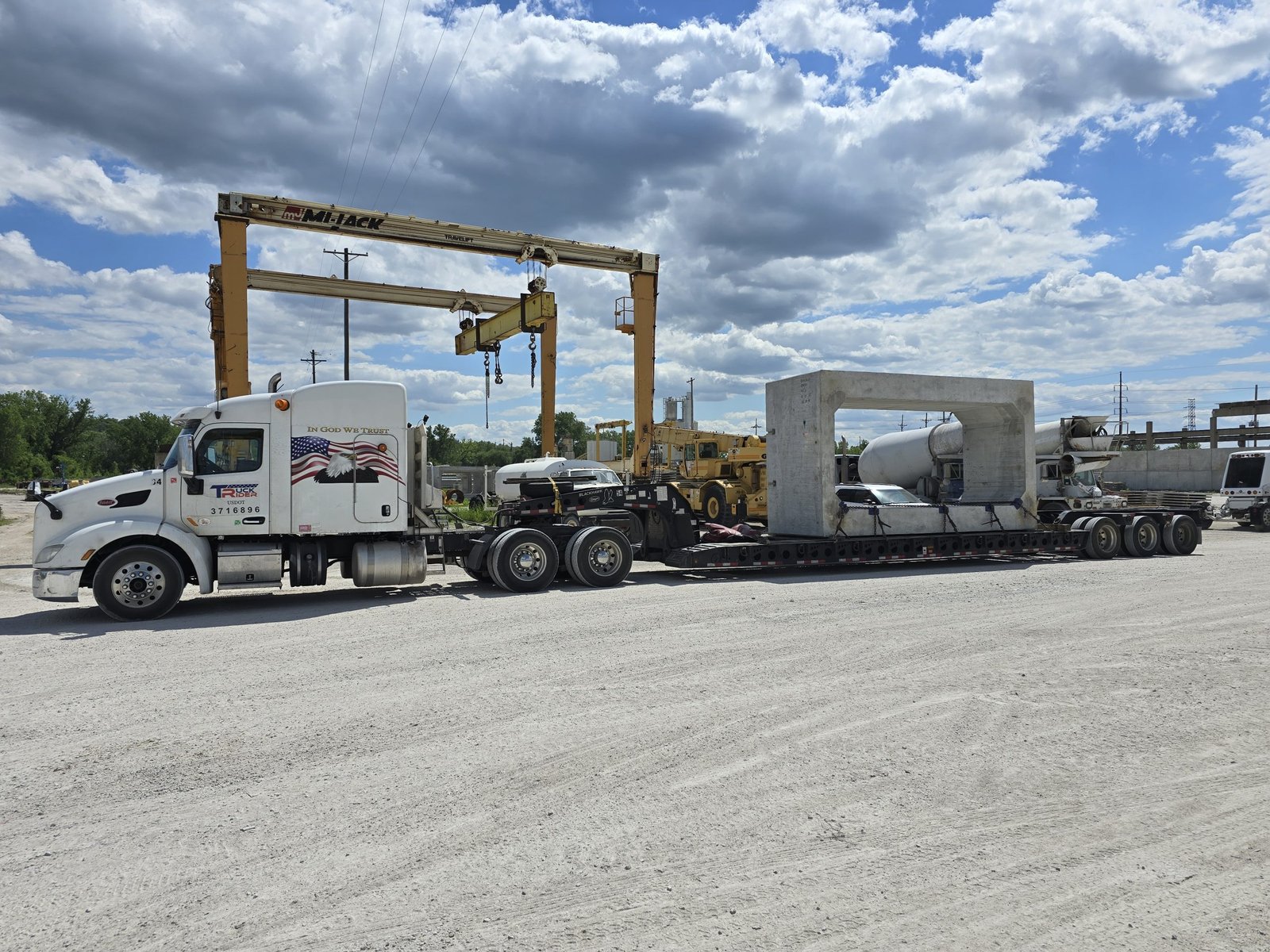 Truck with a heavy load
